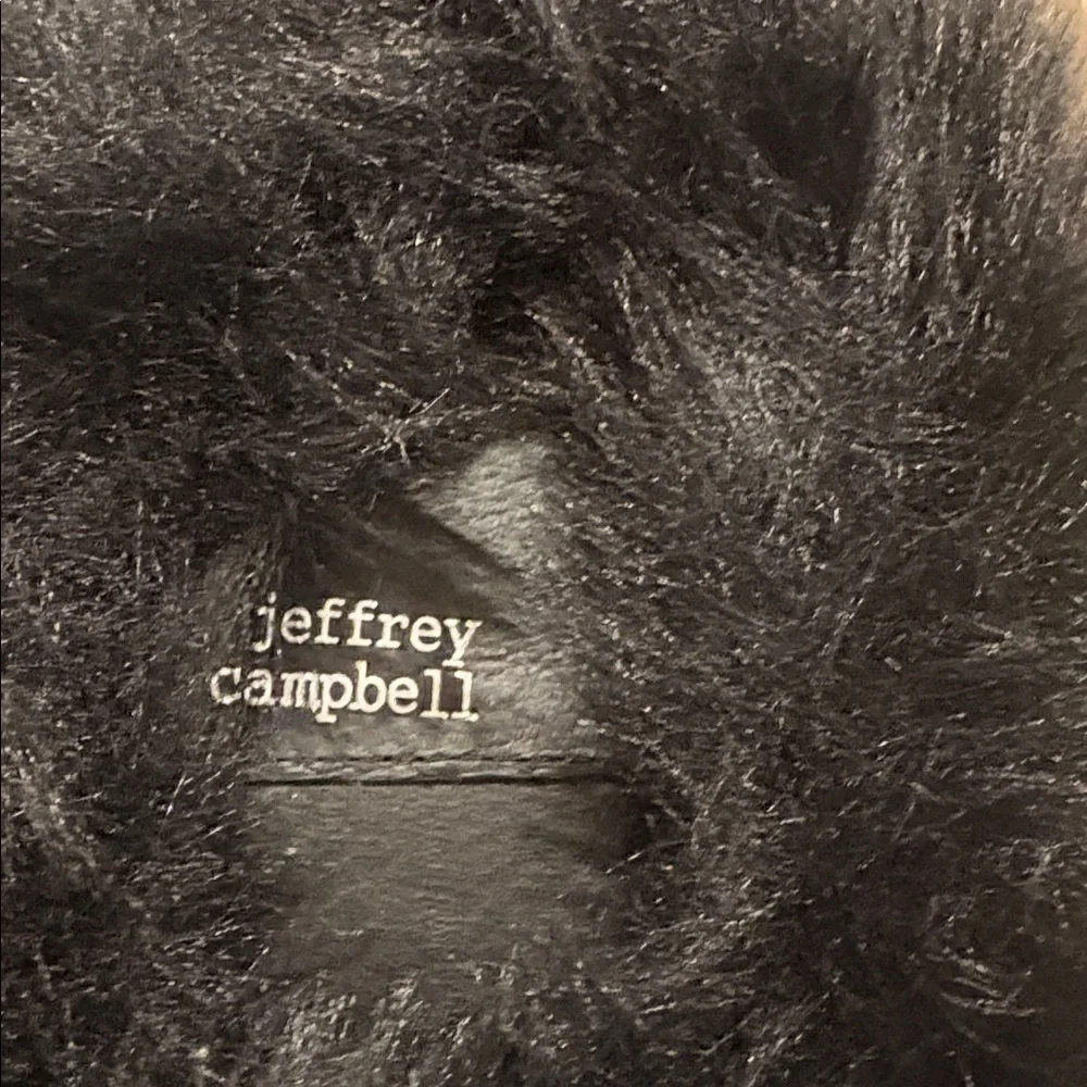Leather Jeffrey Campbell Furry Slippers Size 9 - Picture 12 of 15